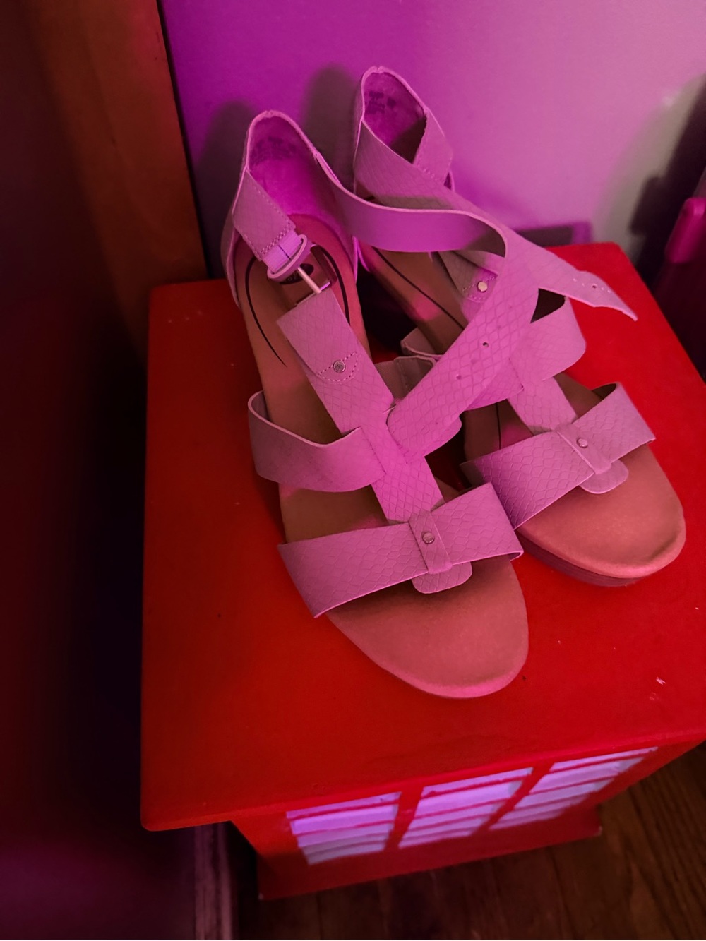 Women's Neutral Strappy Wedge Sandals